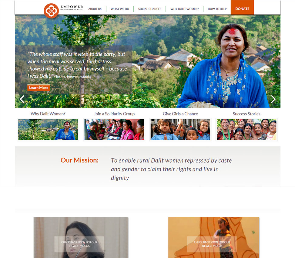 Empower Dalit Women of Nepal Website